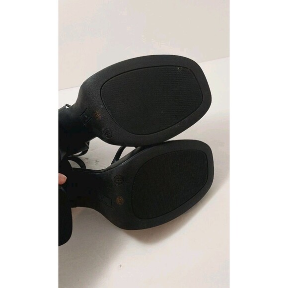 Worthington Women's Size 8 Ellsworth Heeled Sandals 8M Black Open Toe - Picture 8 of 10